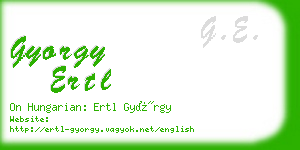 gyorgy ertl business card